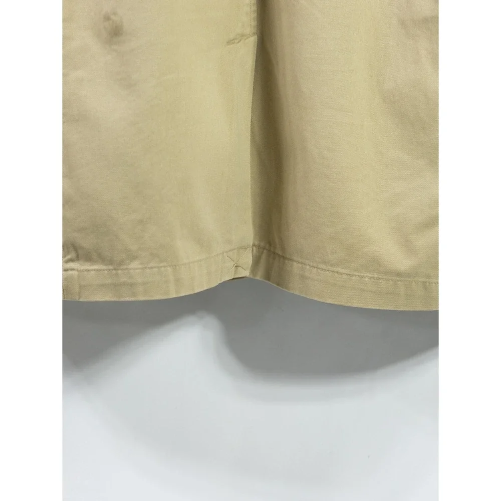 Mens Khaki Cotton Twill 3-Button Field Blazer Jacket Tan Tailored Sport Coat